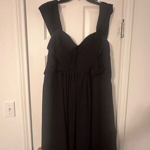Black Strapless Sweetheart Sundress for Cocktail